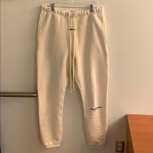 Fear of God Essentials Cream Sweats size large